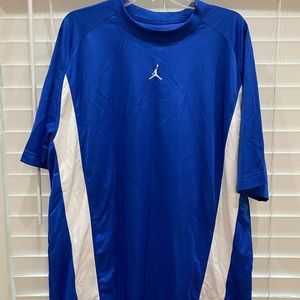 Men’s Jordan Training Dri-Fit Short Sleeve Royal Blue with White EUC Size XXL